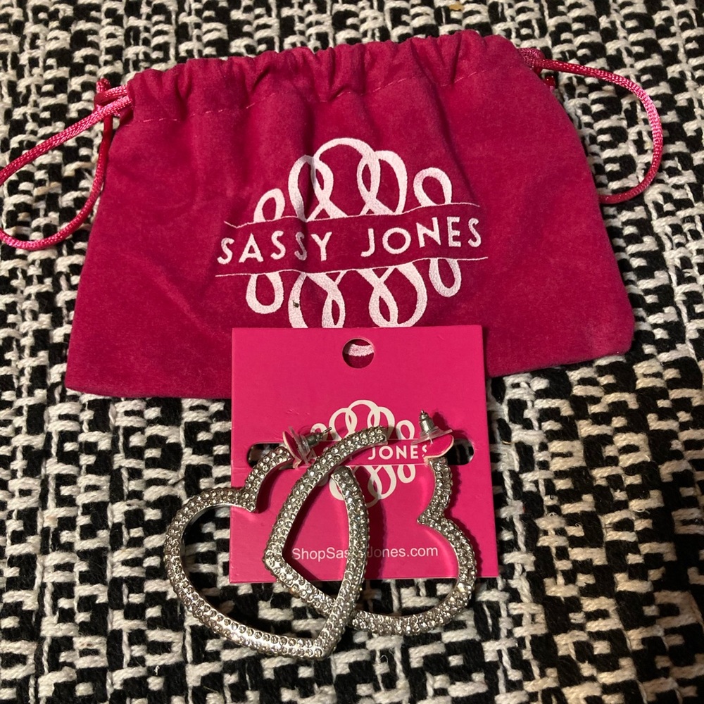 Sassy Jones Fairydust Crystal Hoop-Heart